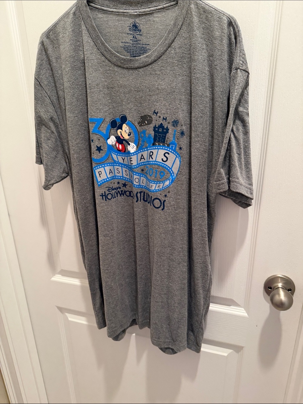 Disney Gray Mickey 30 Years Hollywood Studios Graphic Tee